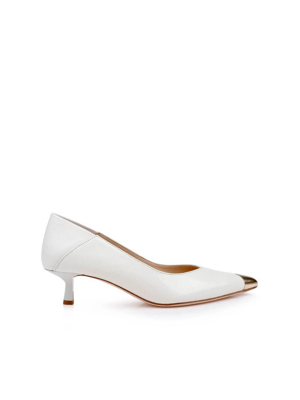 NEW L'AGENCE women's garlan kitten heel pump in pearl leather
